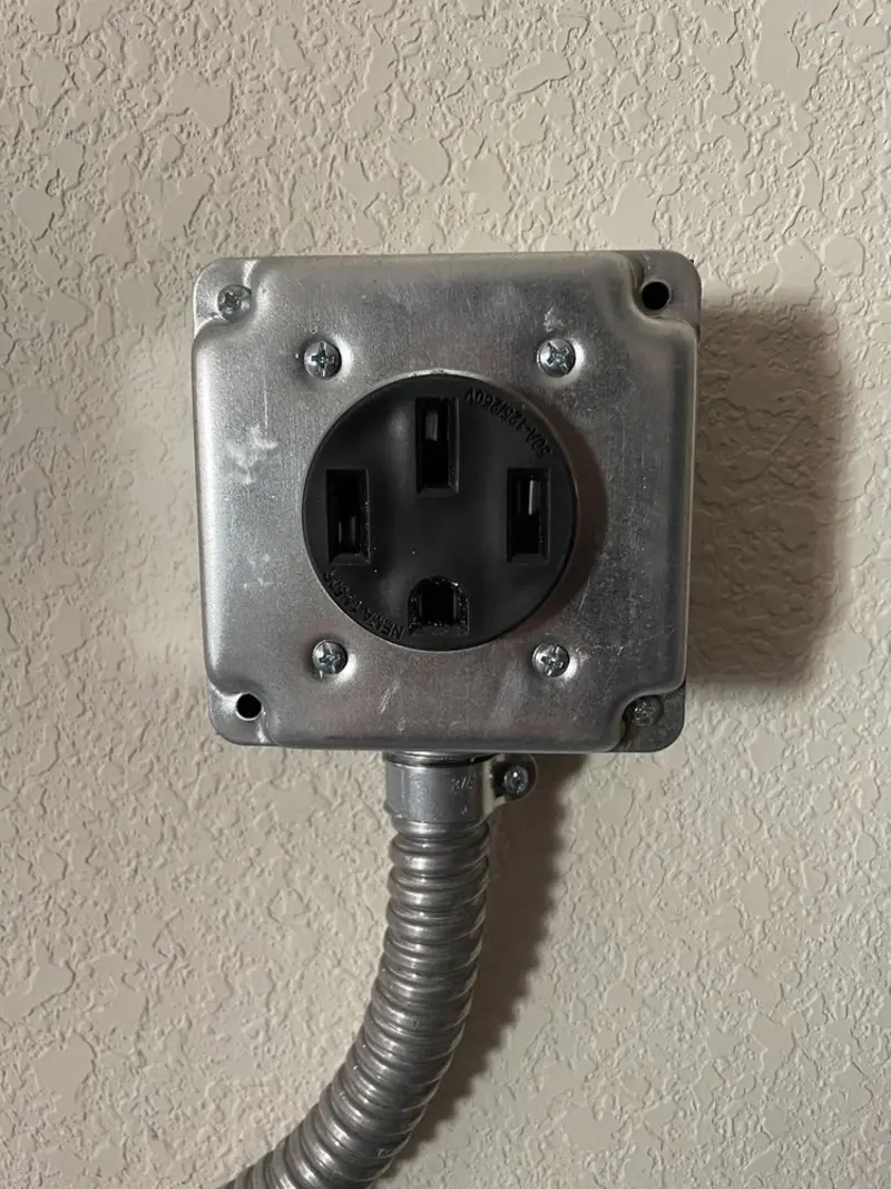 NEMA 14-50 outlet installed for Electrical Panel Upgrade in Kyle